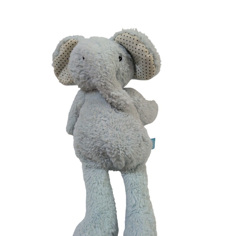 Manhattan Toy Company Blue Elephant Plush Polka Dot Ears Stuffed Animal 336050